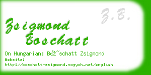 zsigmond boschatt business card